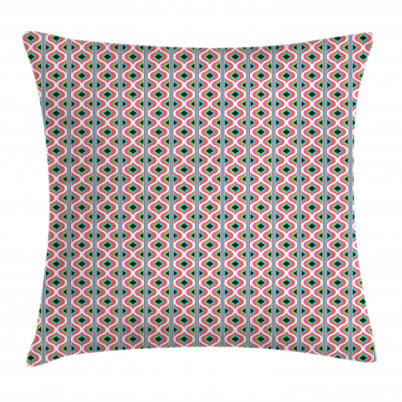 Retro Look Abstract Motif Art Pillow Cover