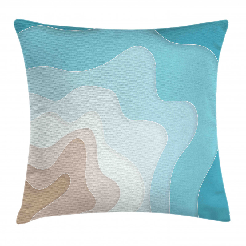 Geode Look Abstract Sea Art Pillow Cover