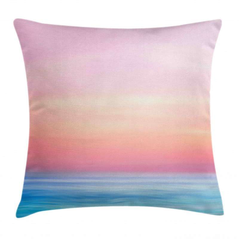 Ombre Sunset Calm Ocean View Pillow Cover