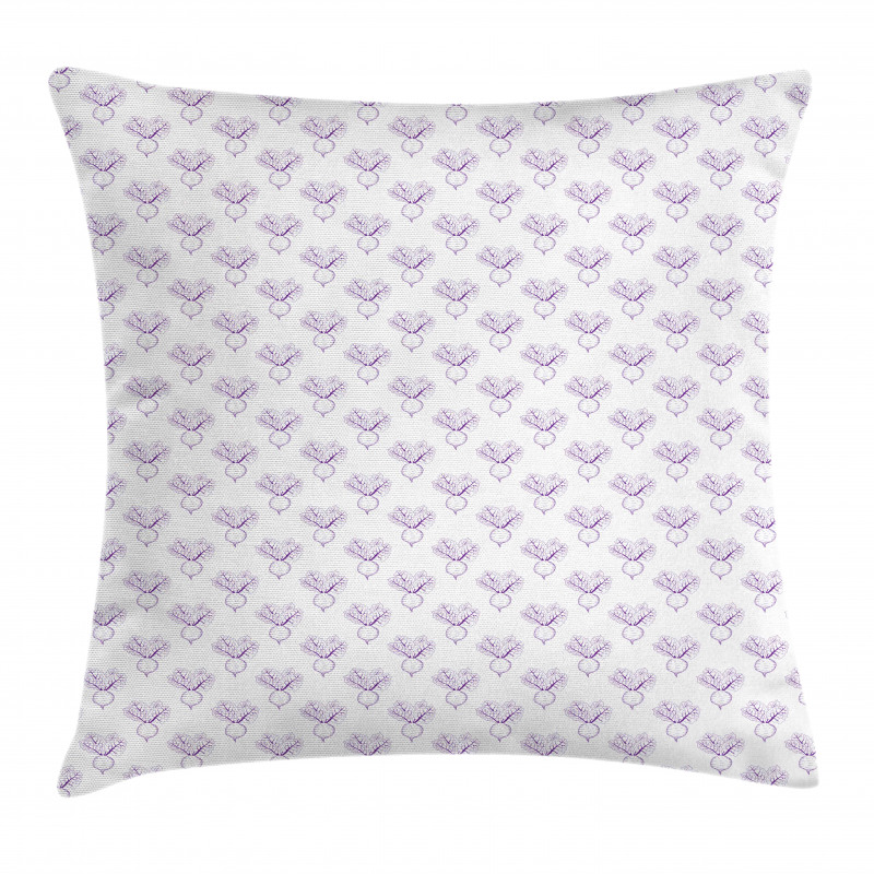 Monochrome Beet Pattern Pillow Cover