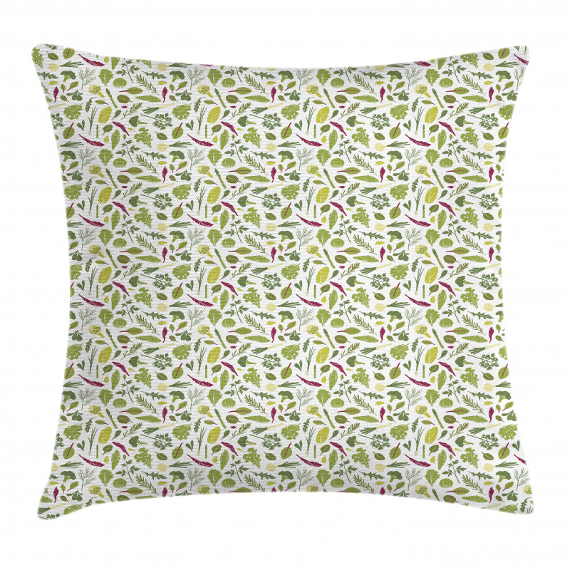 Greenery Food Pattern Pillow Cover