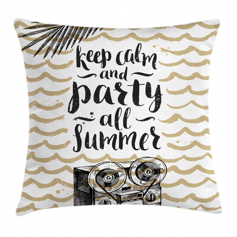 Party All Summer Sketch Pillow Cover