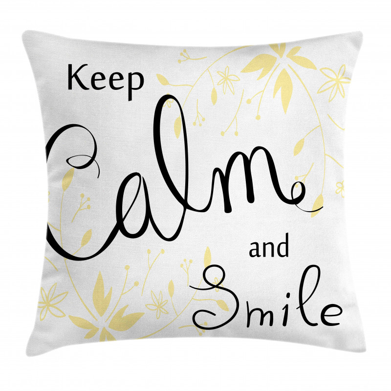 Positive Cursive Words Pillow Cover