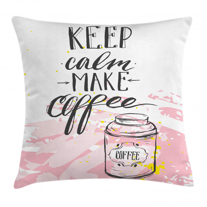 Strokes Make Coffee Pillow Cover