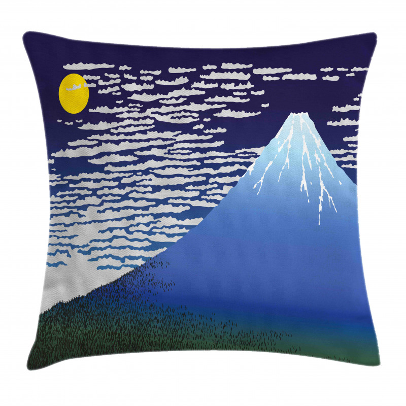 Nighttime Mountainous Area Pillow Cover