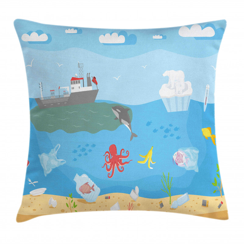 Save the Ocean Awareness Pillow Cover