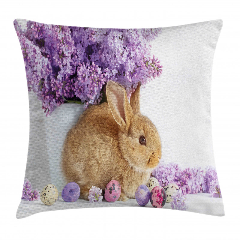 Rabbit Photo Pillow Cover