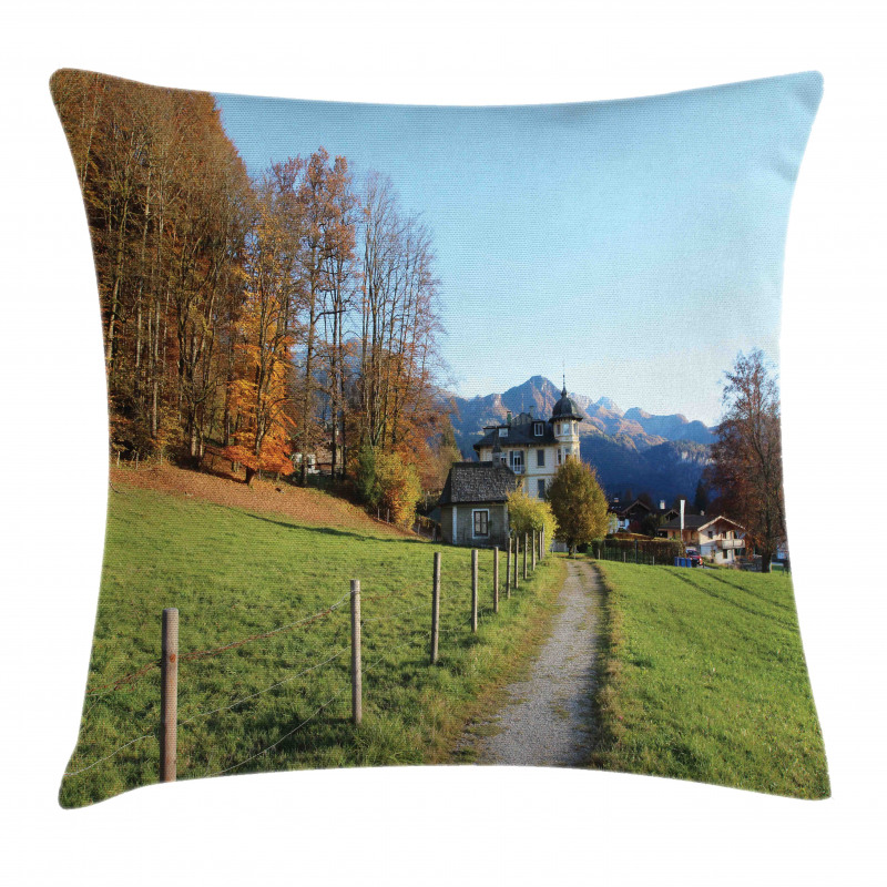 Walkway to Castle Autumn Pillow Cover