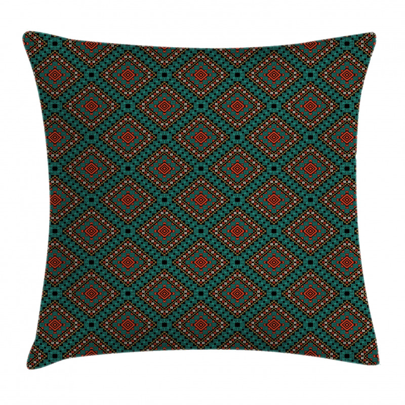 Geometrik Minder Kılıfı Antik Kilim Desenli