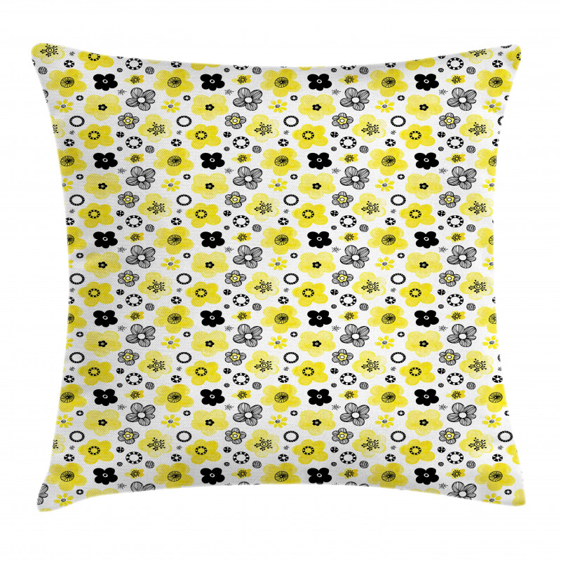 Bicolour Spring Flowers Pillow Cover