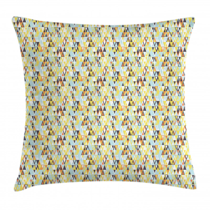 Nostalgic Art with Triangles Pillow Cover