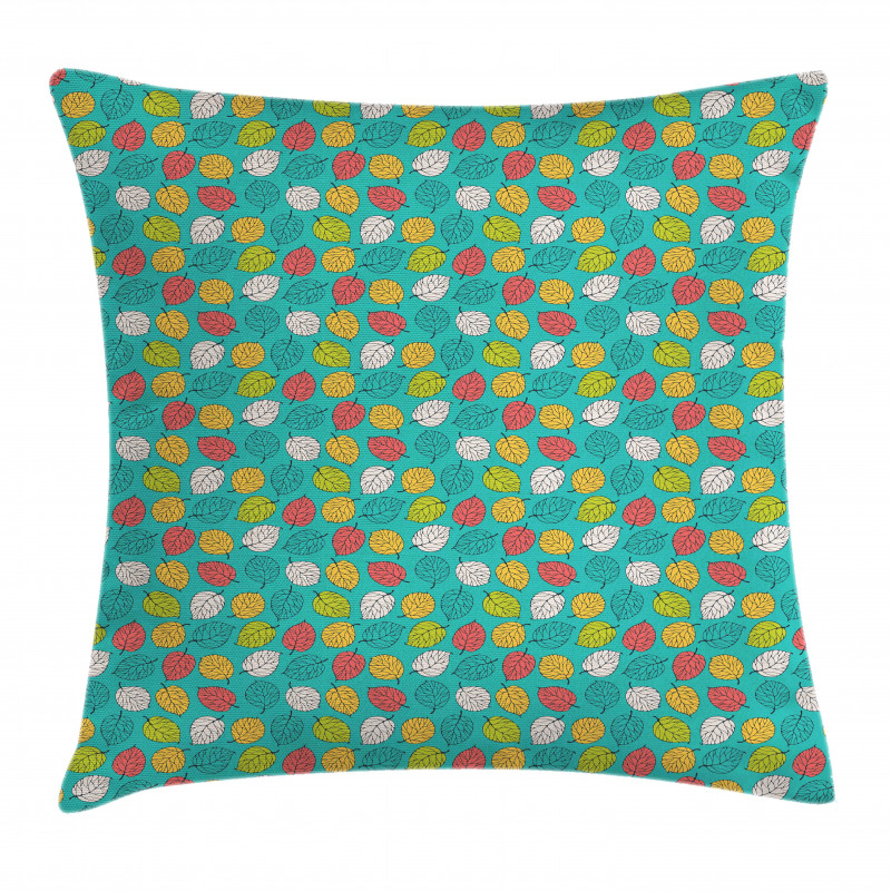 Colorful Abstract Leaves Art Pillow Cover