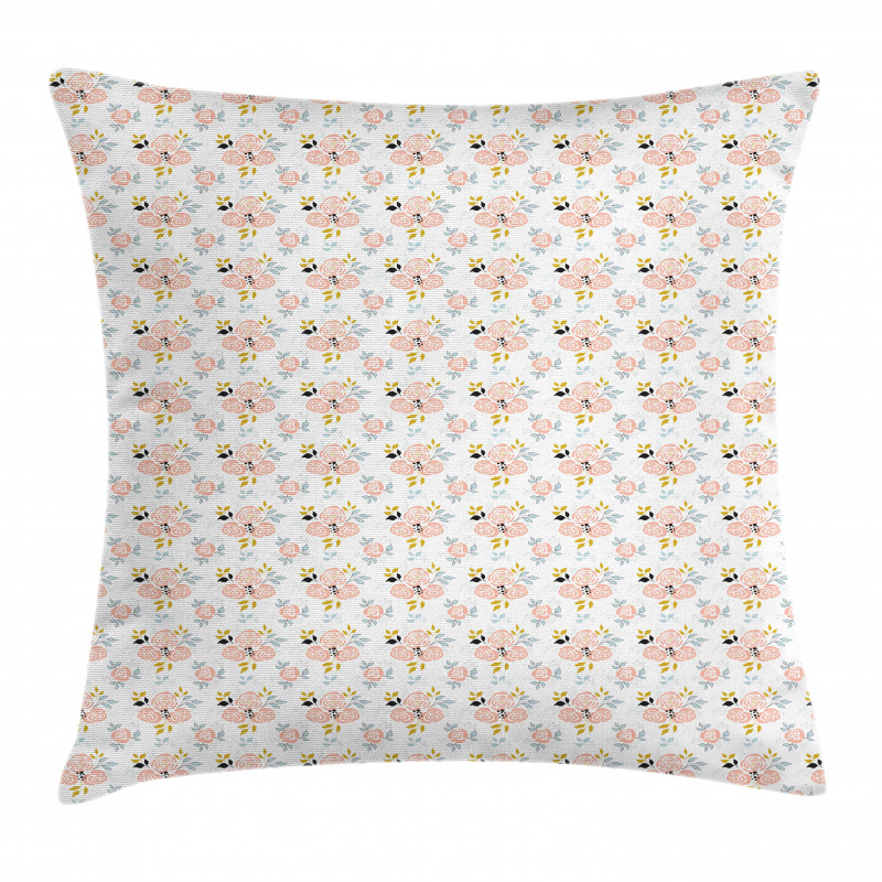 Simple Abstract Floral Art Pillow Cover