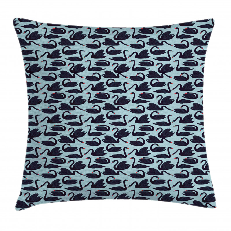 Long Necked Aquatic Bird Pillow Cover