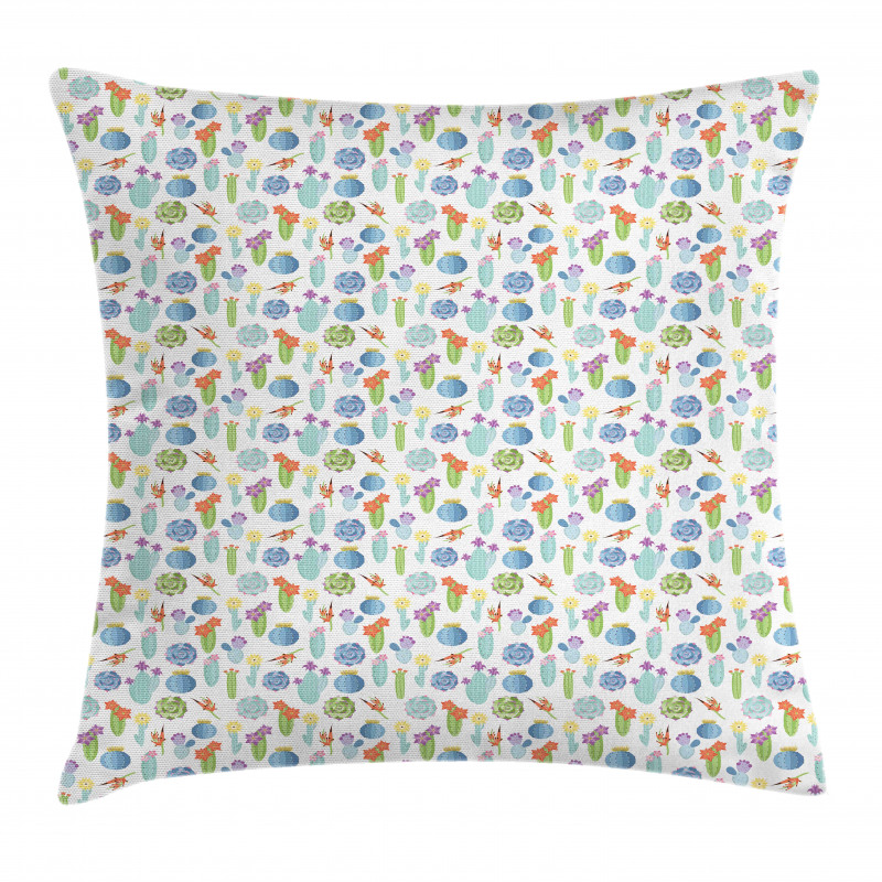 Exotic Floral Plants Pillow Cover