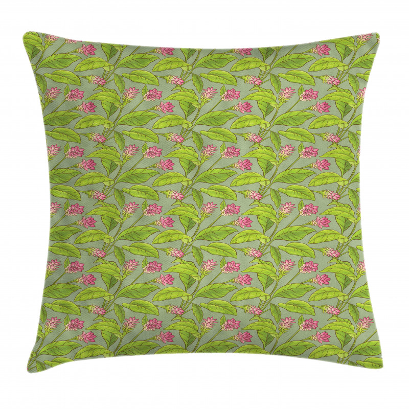 Turmeric Flower Blossom Pillow Cover