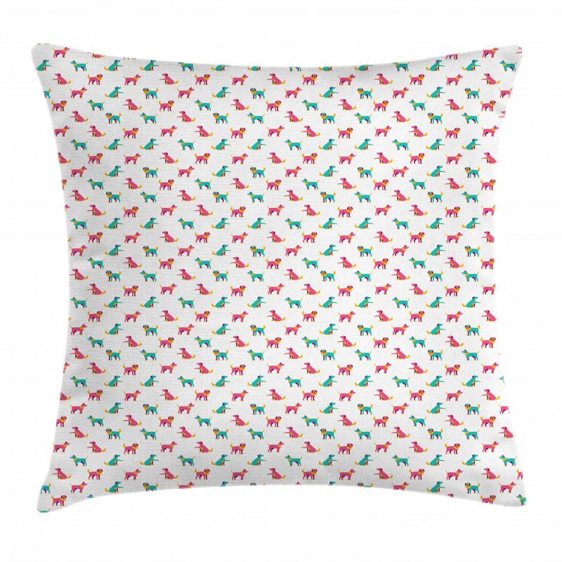 Abstract Colorful Pets Pillow Cover