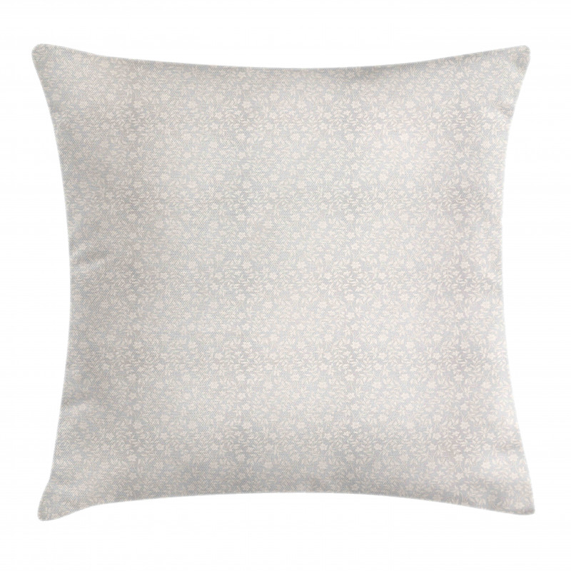 Simplistic Curly Floral Art Pillow Cover
