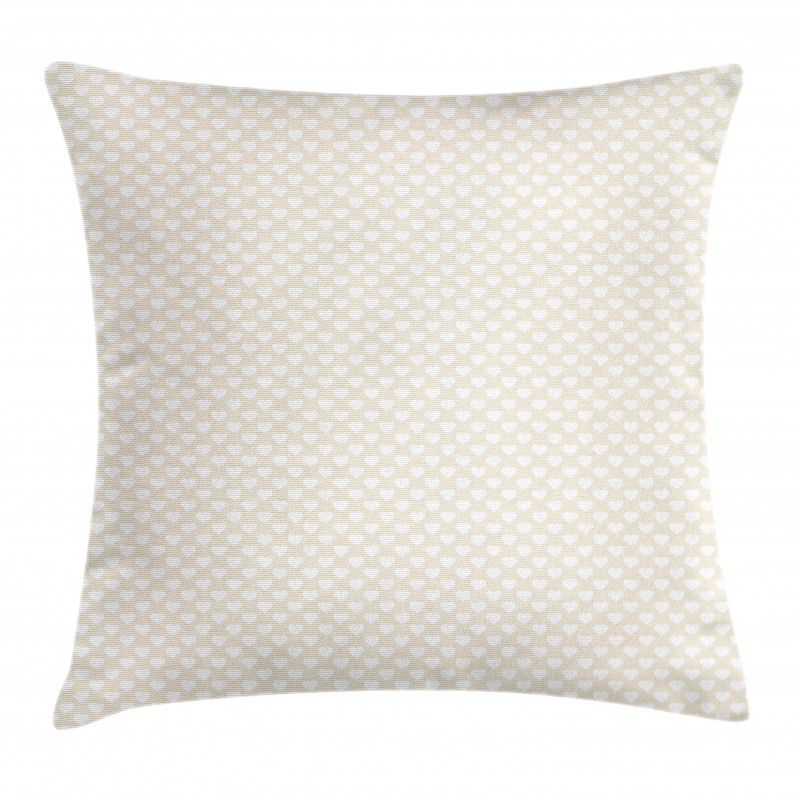 Vintage Repetitive Hearts Pillow Cover