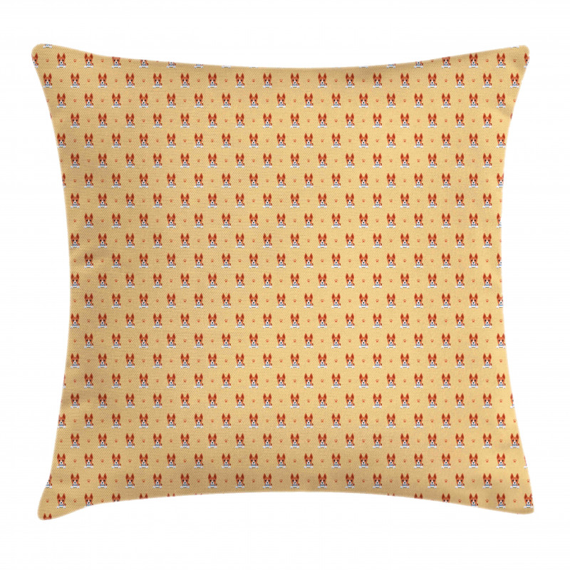 Basenji Dogs and Paws Pattern Pillow Cover