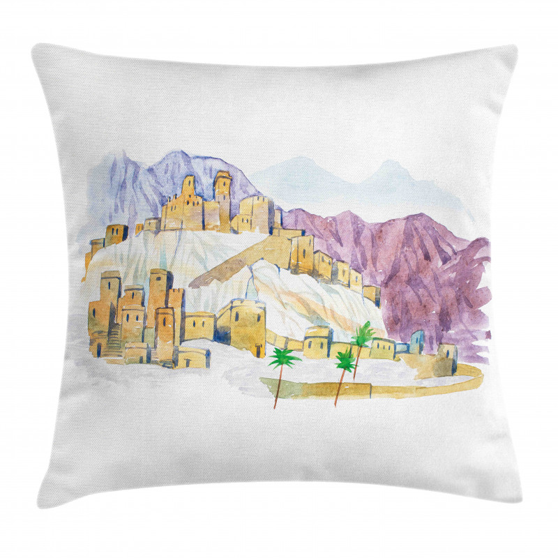 Desert City Art Pillow Cover