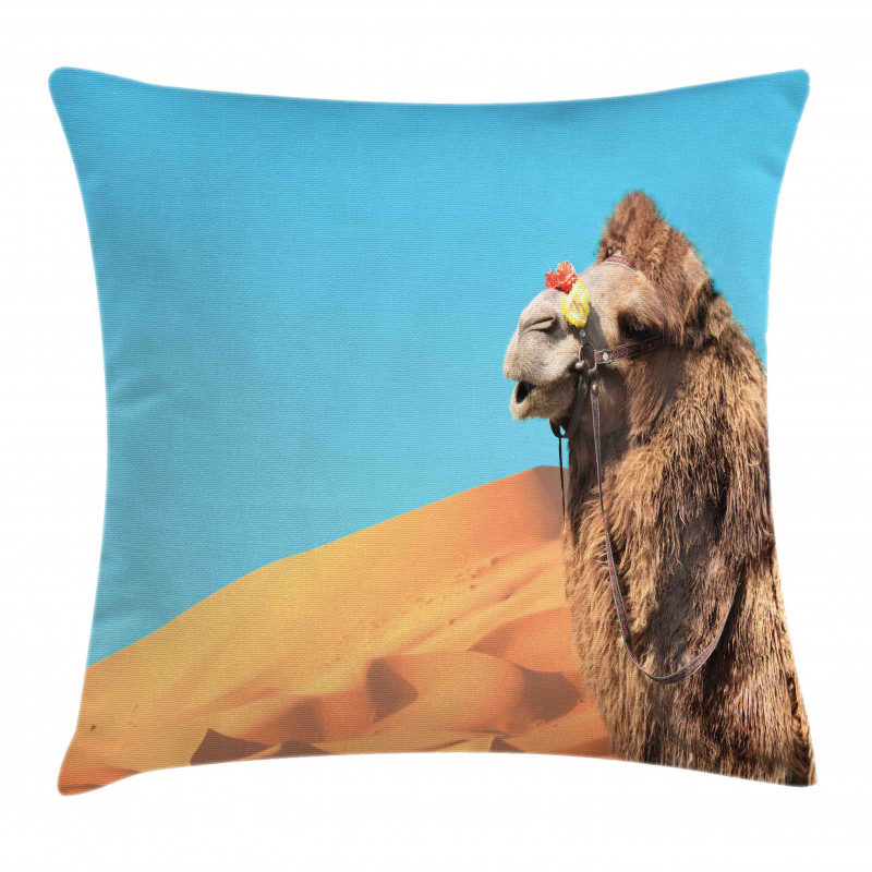 Camel Sand Dunes and Sky Pillow Cover