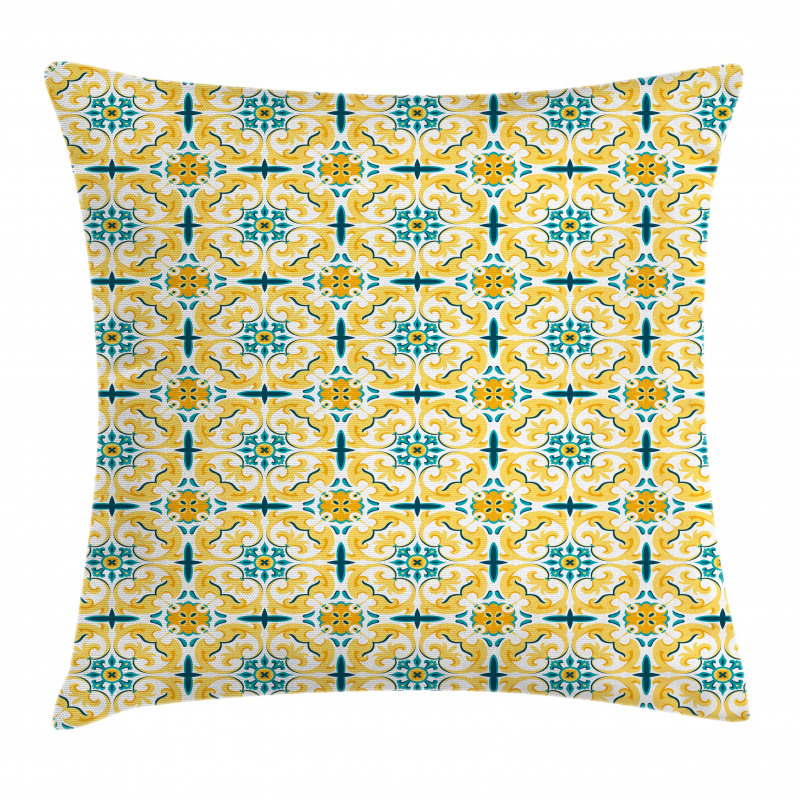 Botanical Swirling Motif Pillow Cover