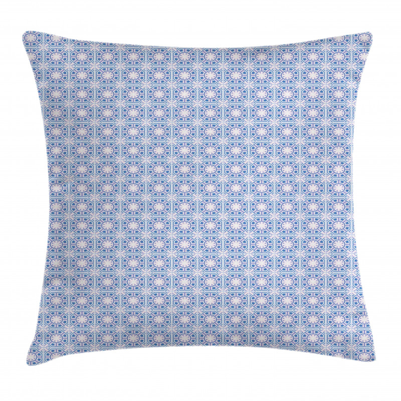 Polygonal Pastel Motif Pillow Cover