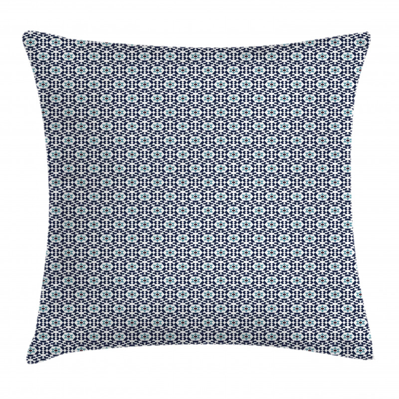Oriental Geometric Floral Pillow Cover