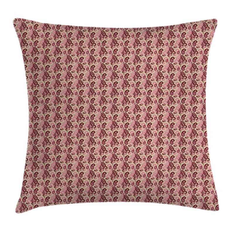 Nostalgic Art Curly Motifs Pillow Cover