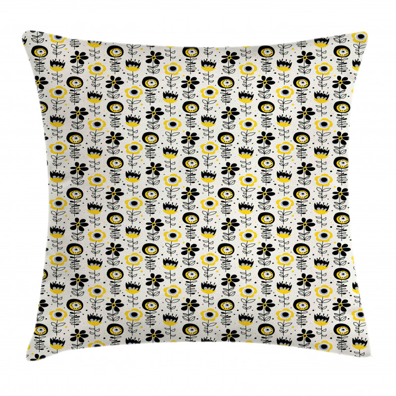 Surreal Design Flowers Pillow Cover