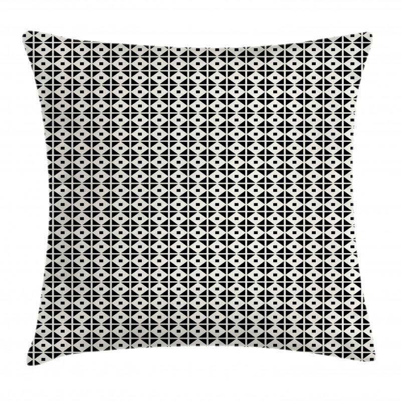 Monochrome Abstract Squares Pillow Cover