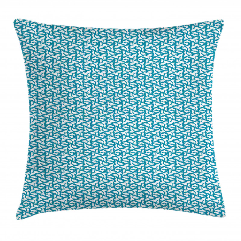 Grunge Triangular Shapes Pillow Cover