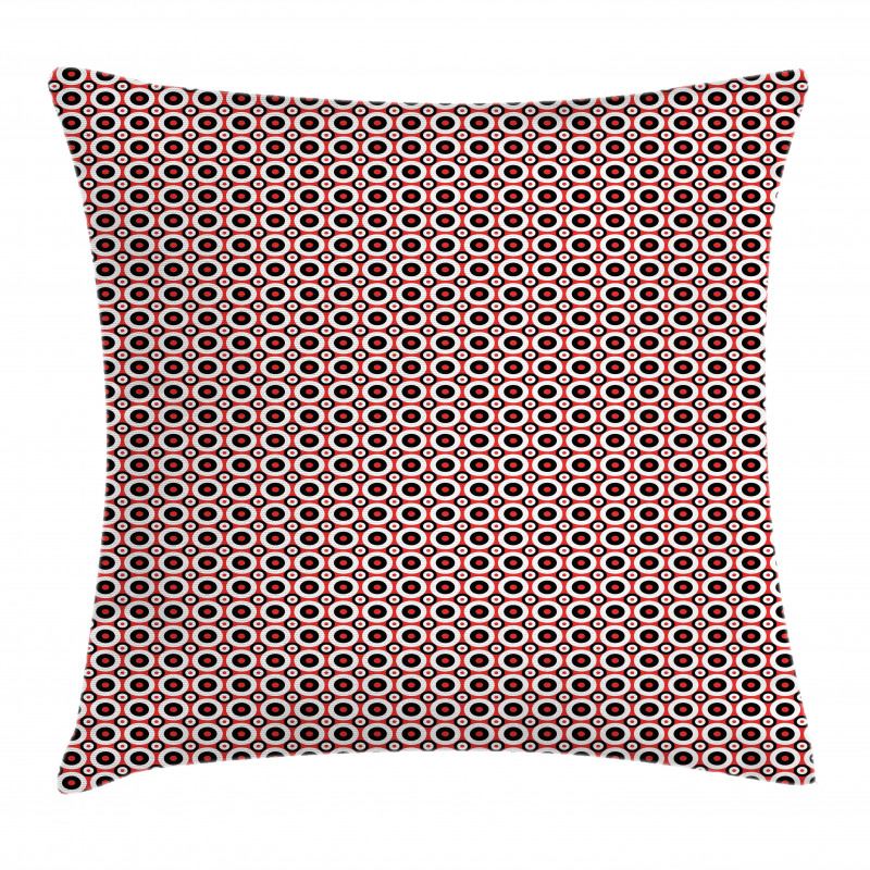 Concentric Tricolor Rounds Pillow Cover
