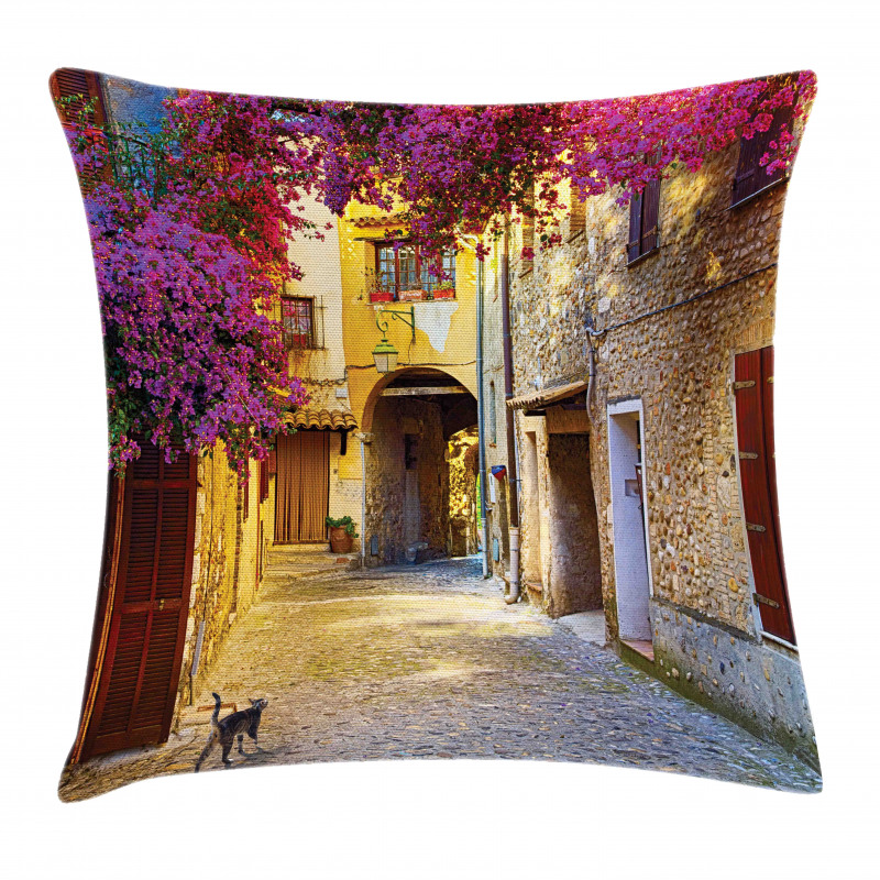 Historical Houses Alley Pillow Cover