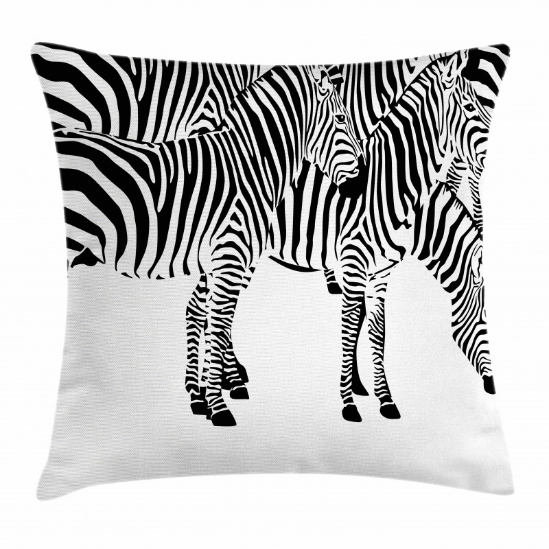 Wild Zebras Pillow Cover