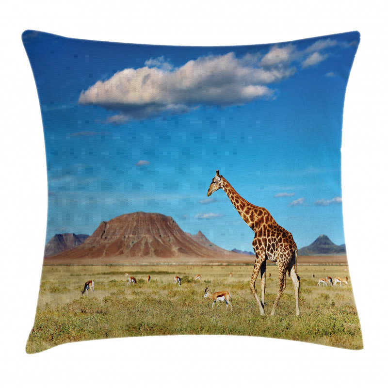 Savanna Giraffes Pillow Cover