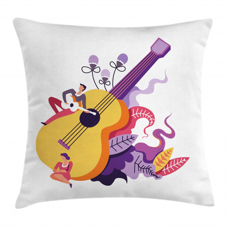 Guitarist Performing Pillow Cover