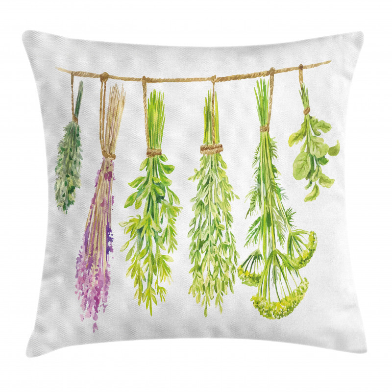 Hanged Beneficial Plants Dry Pillow Cover