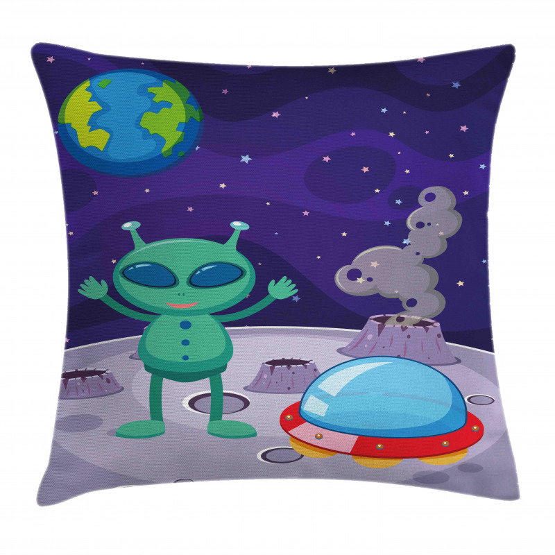 Vertical Shot Space Setting Pillow Cover