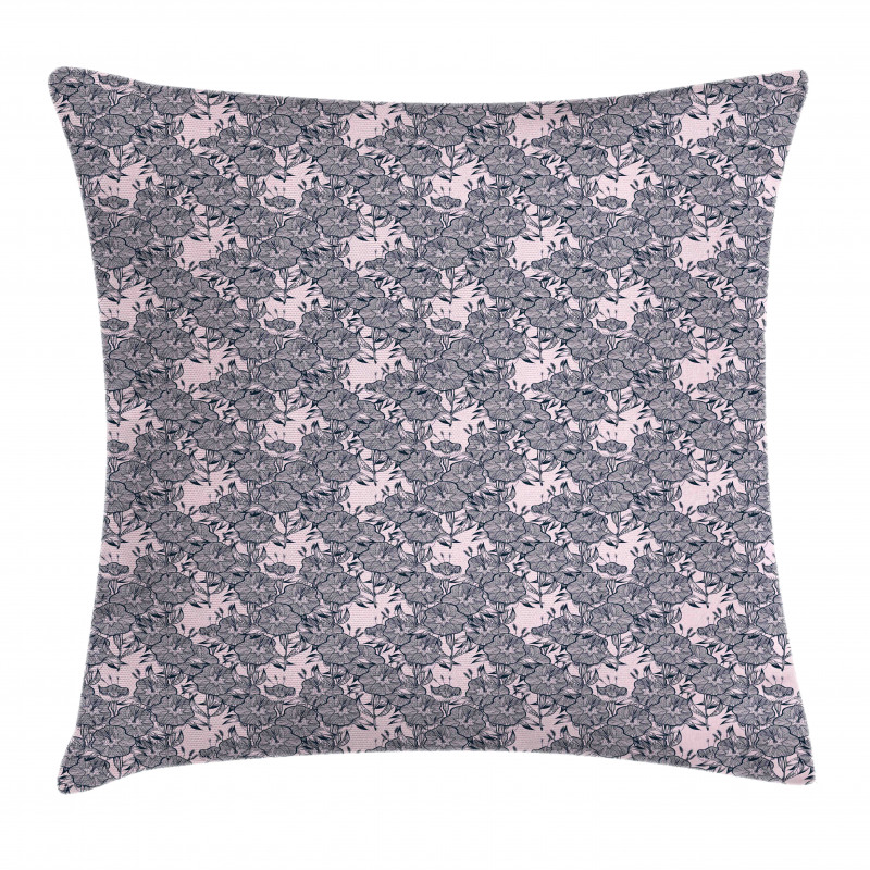 Bindweed Flower Bells Design Pillow Cover