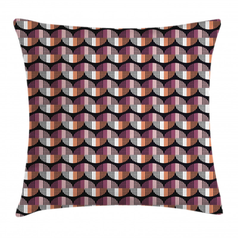 Colorful Stripes Crescents Pillow Cover