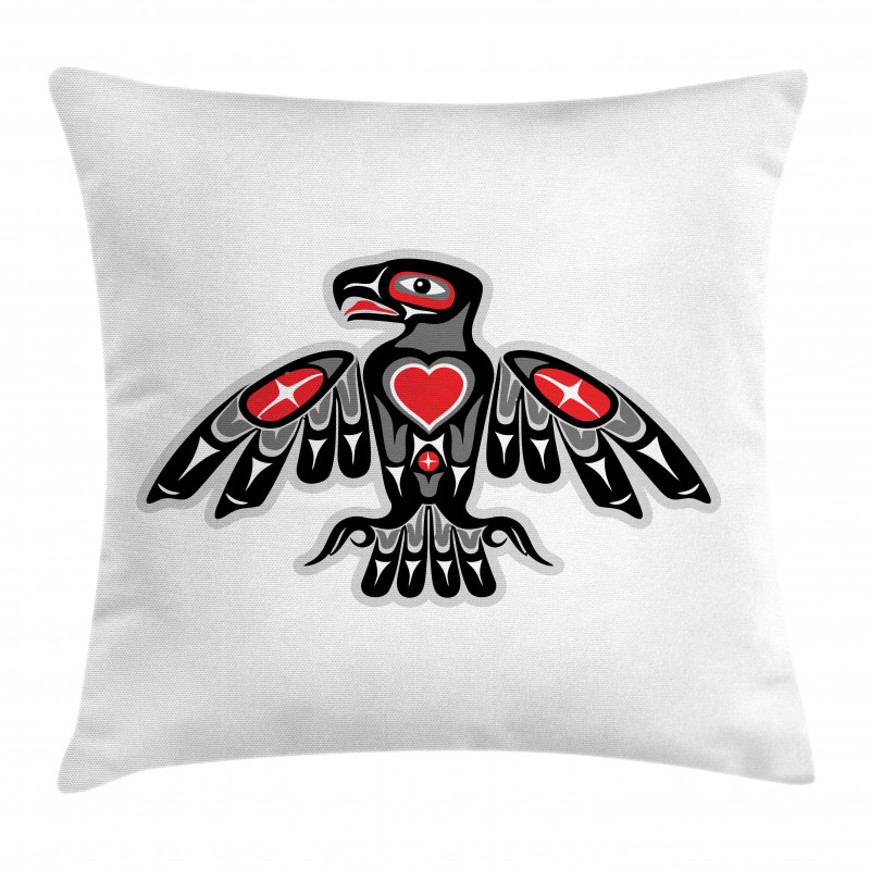 Indigenous Totem Bird Art Pillow Cover