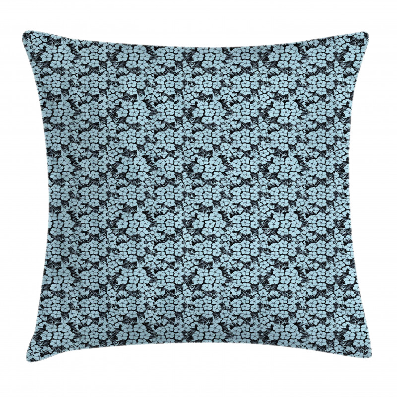 Top View Hydrangea Flowers Pillow Cover