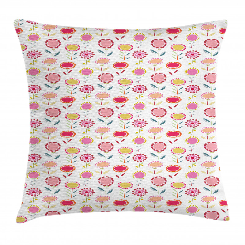 Vibrant and Doodle Style Pillow Cover