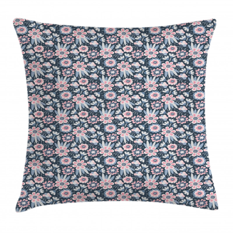 Garden Scene in Pastel Tones Pillow Cover