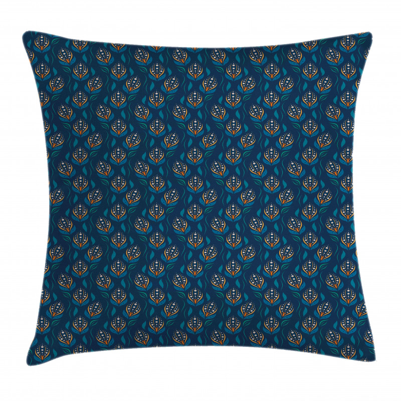 Oriental Flower Petals Pillow Cover