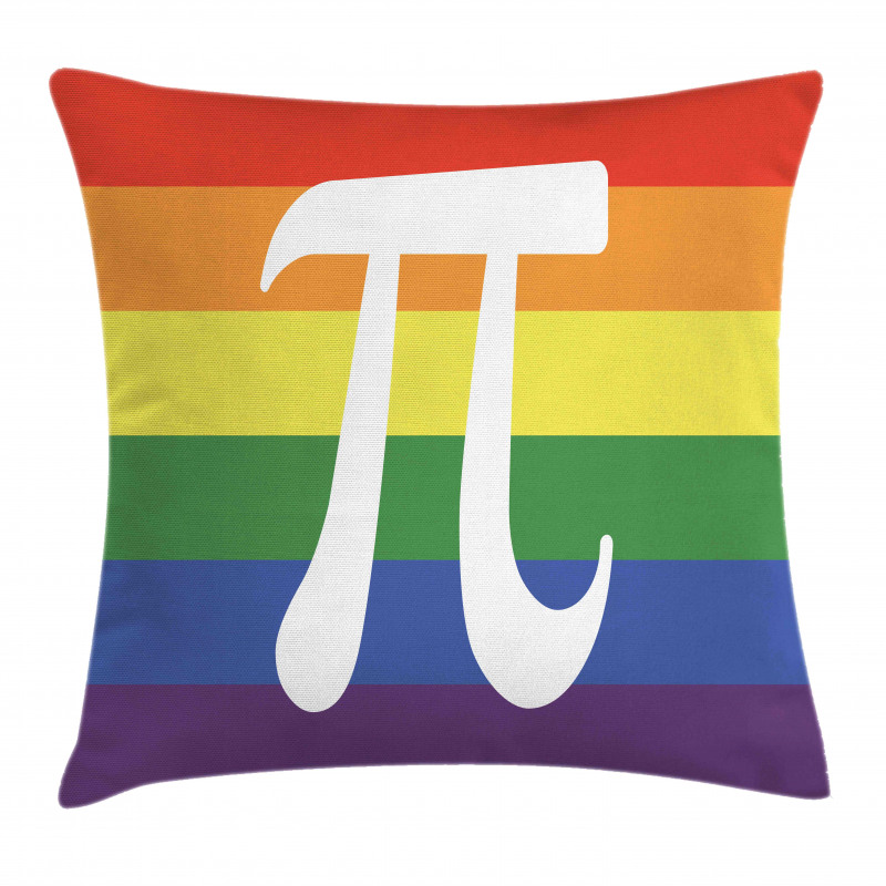 Number on Rainbow Colors Pillow Cover