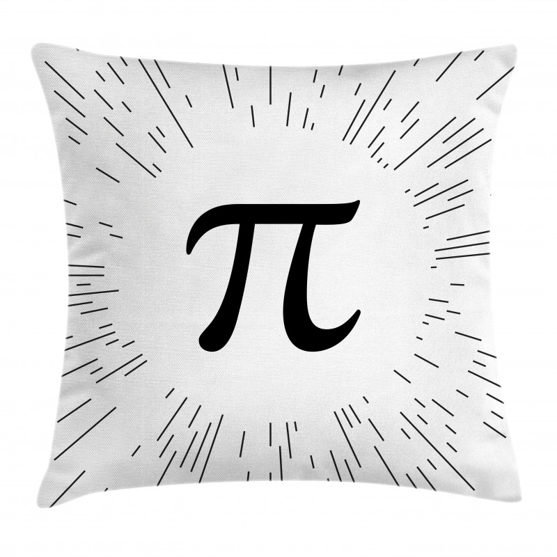 Monochromatic Simple Number Sign Pillow Cover