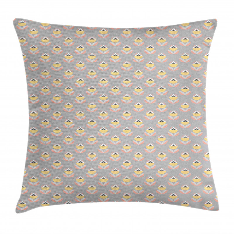 Abstract Geometric Flower Pillow Cover